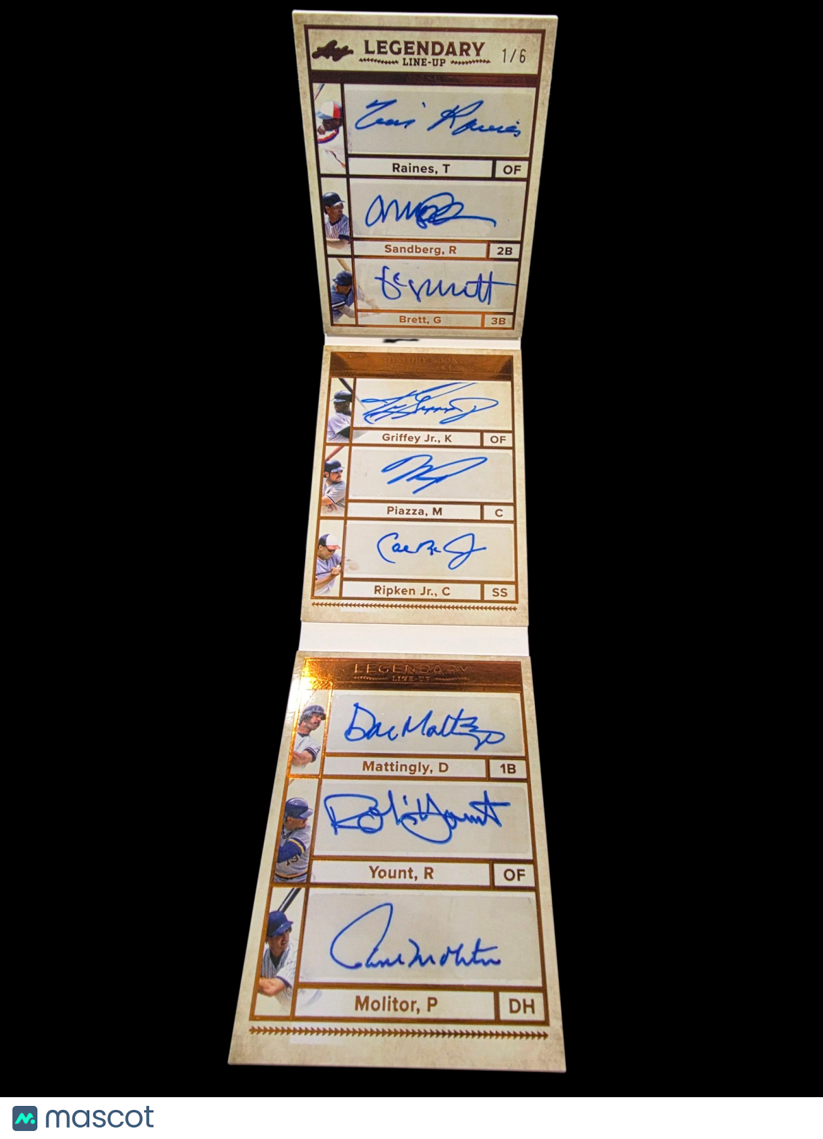 2017 Legendary 8 Multi-Auto Cal Ripken Jr.,Piazza, Sandberg,Griffey
