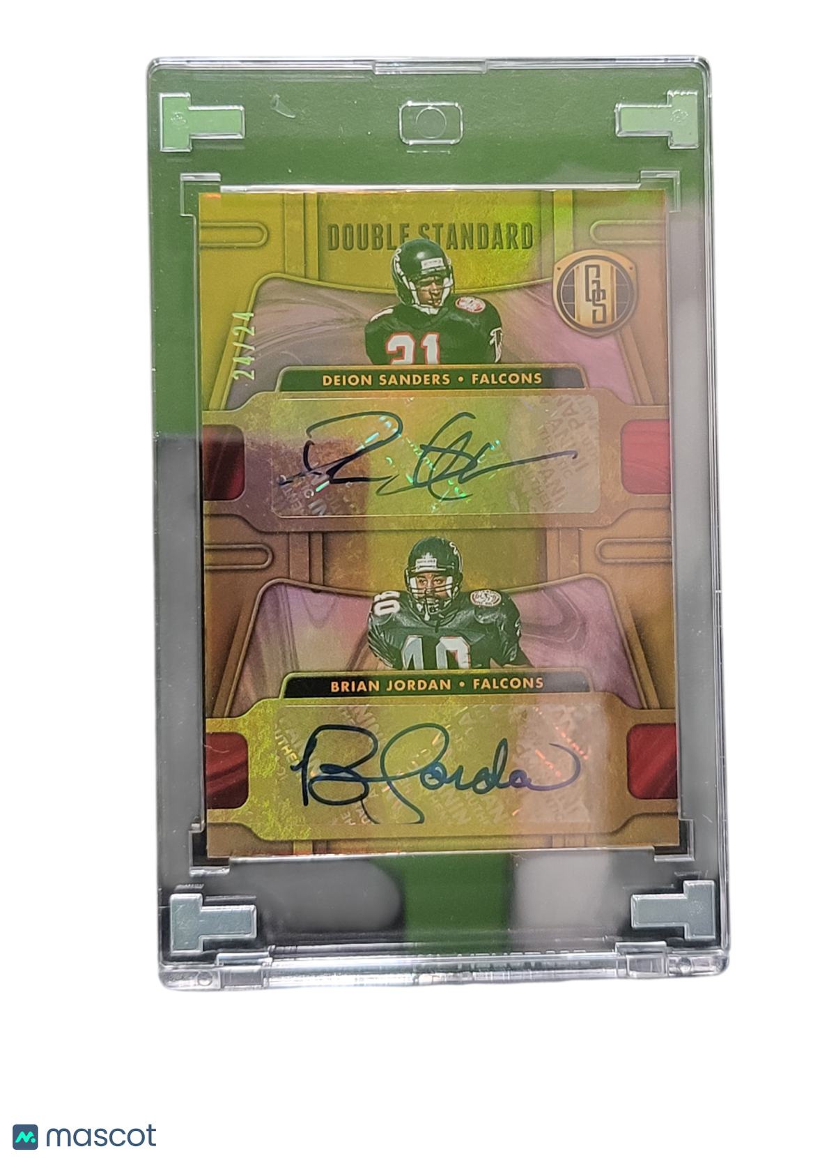 2024 Panini Gold Standard Brian Jordan Deion Sanders #DS-ATL Dual Auto /24