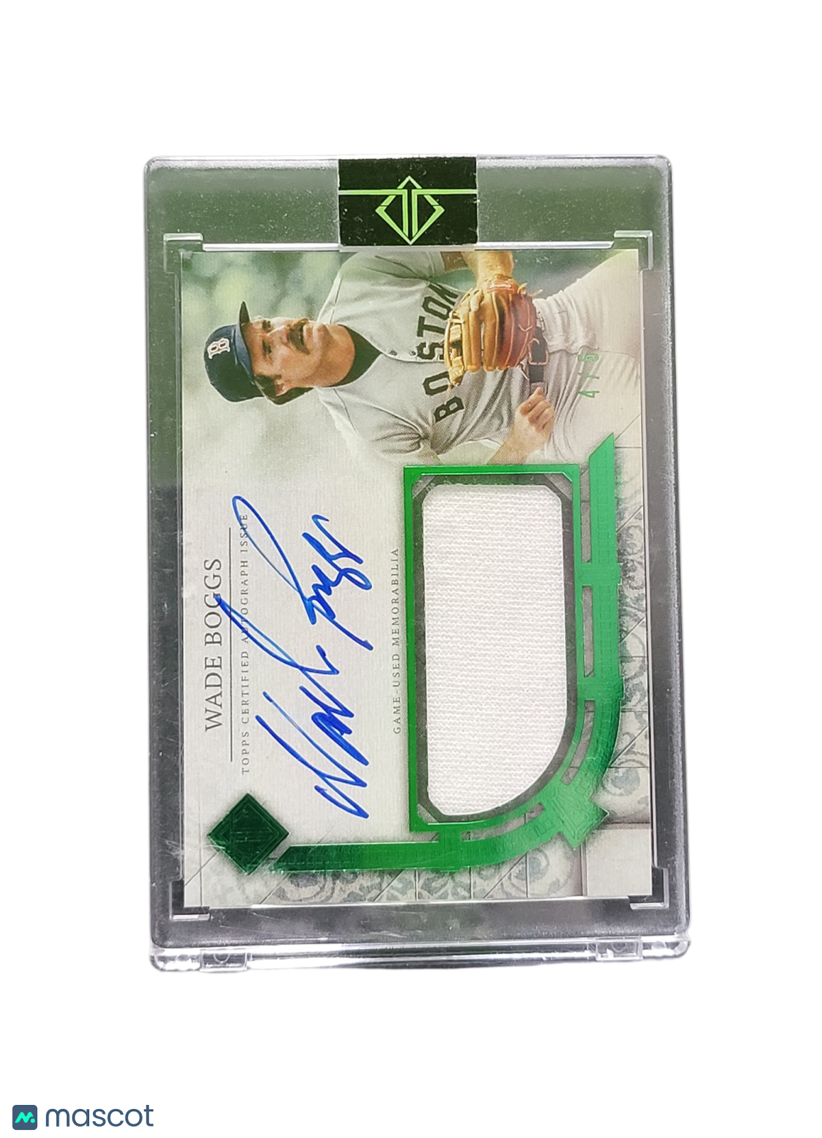 2024 Topps Transcendent Wade Boggs #TCAR-WB Green Relic Variation Game-Used