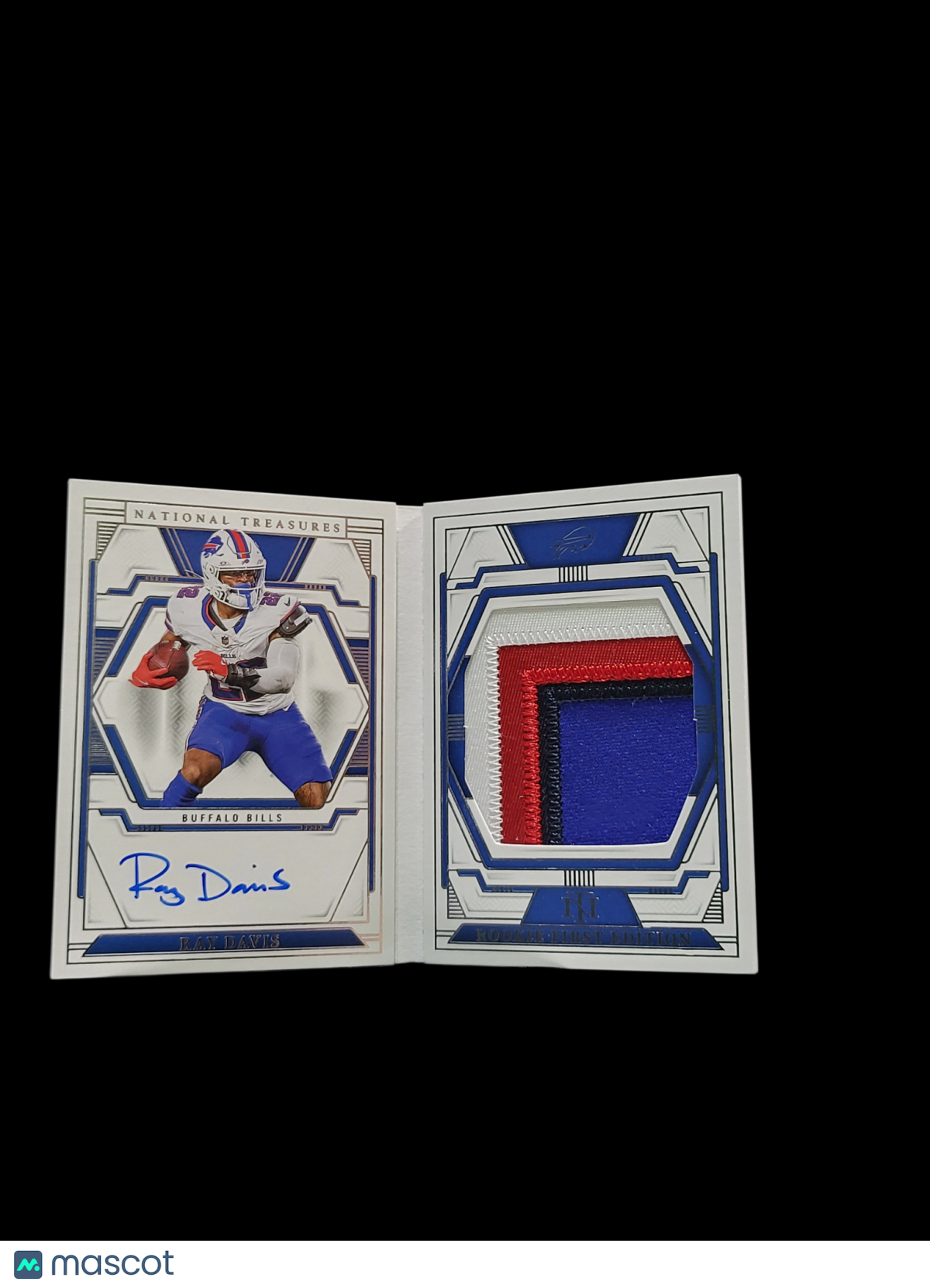 2025 Panini National Treasures Rookie Ray Davis #RFES-RDS Patch Booklet RC /99