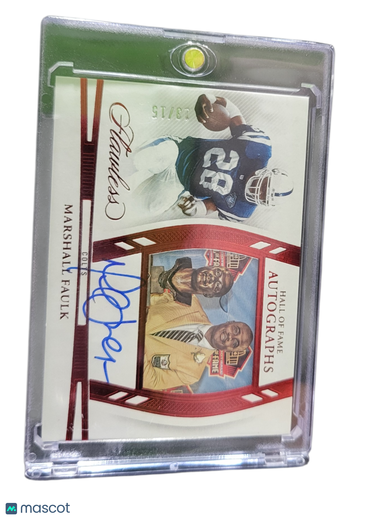 2025 Panini Flawless Marshall Faulk #HOF-MFK Ruby Hall of Fame Auto /15