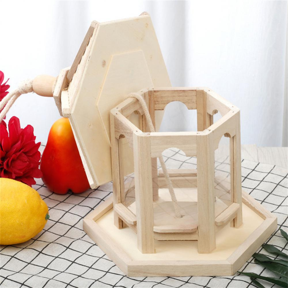 Wooden Bird Feeder with Transparent Acrylic Panel and Protective Roof