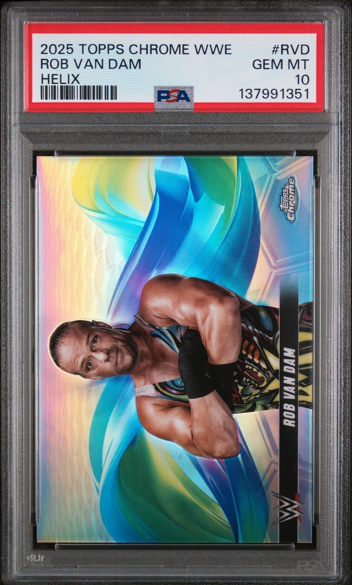 2025 Topps Chrome WWE Helix Rob Van Dam #RVD PSA 10