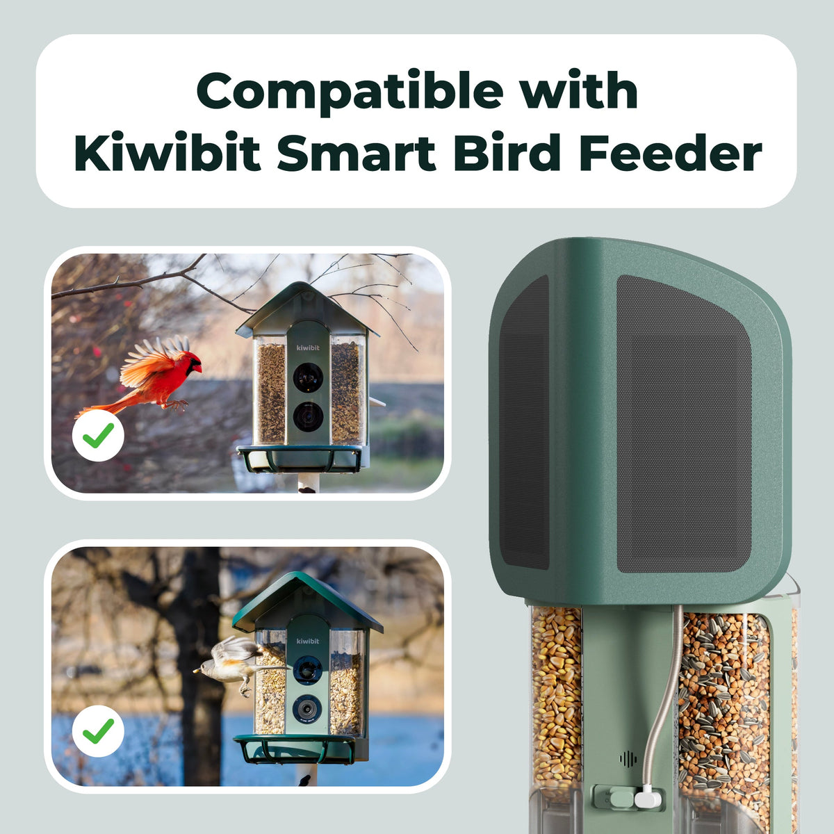 4.4W Solar Roof Kit for Smart Bird Feeder (IP65 Waterproof)