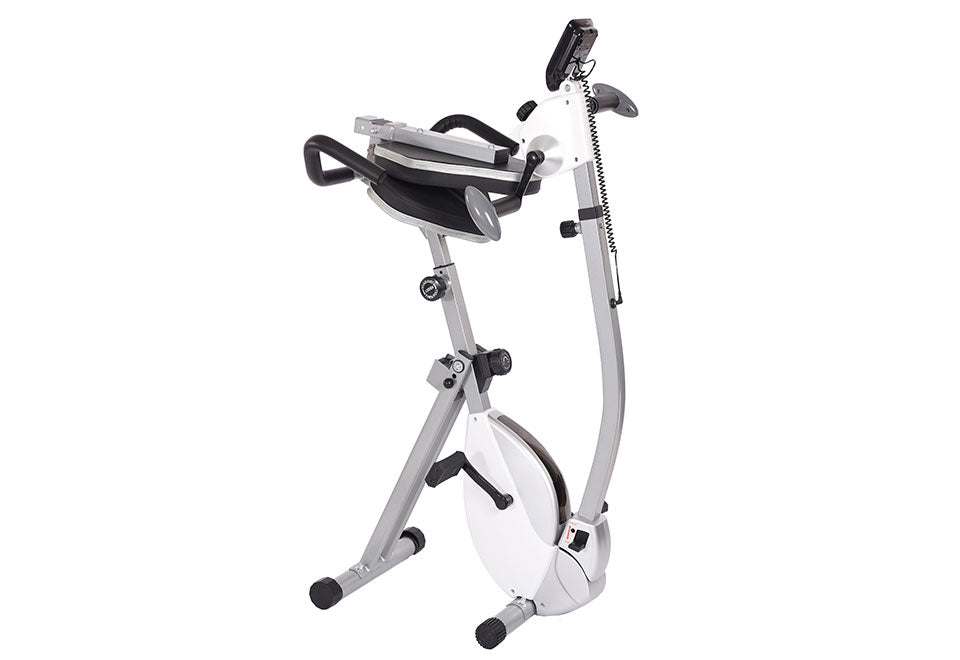 Space Saving Recumbent Exercise Bike with Upper Body Motion