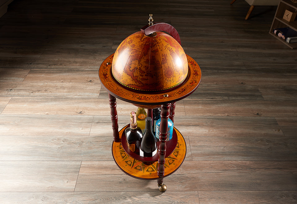 Vintage Globe Bar Cart