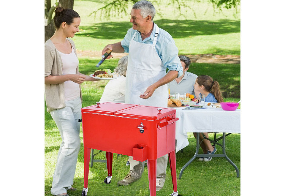 Retro Patio Cooler Cart