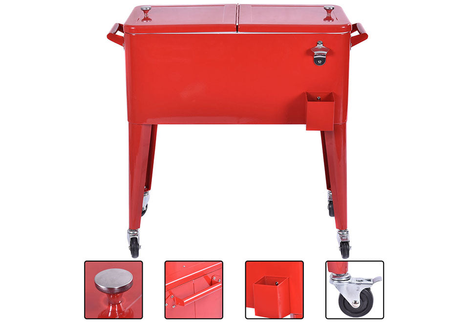 Retro Patio Cooler Cart