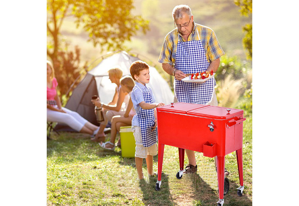 Retro Patio Cooler Cart