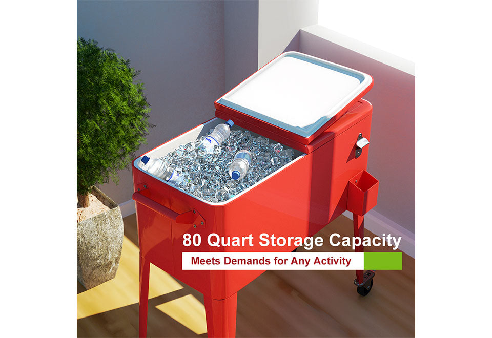 Retro Patio Cooler Cart