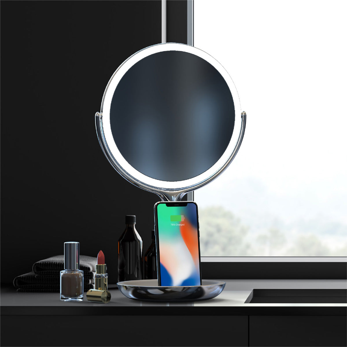 Spa Studio LED Vanity Mirror with Wireless Charging