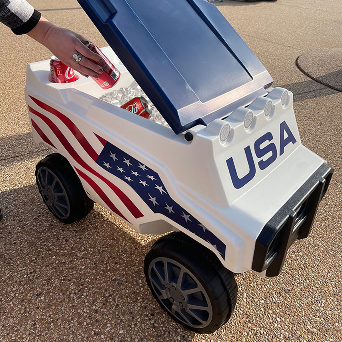 RC American Flag Rover Cooler