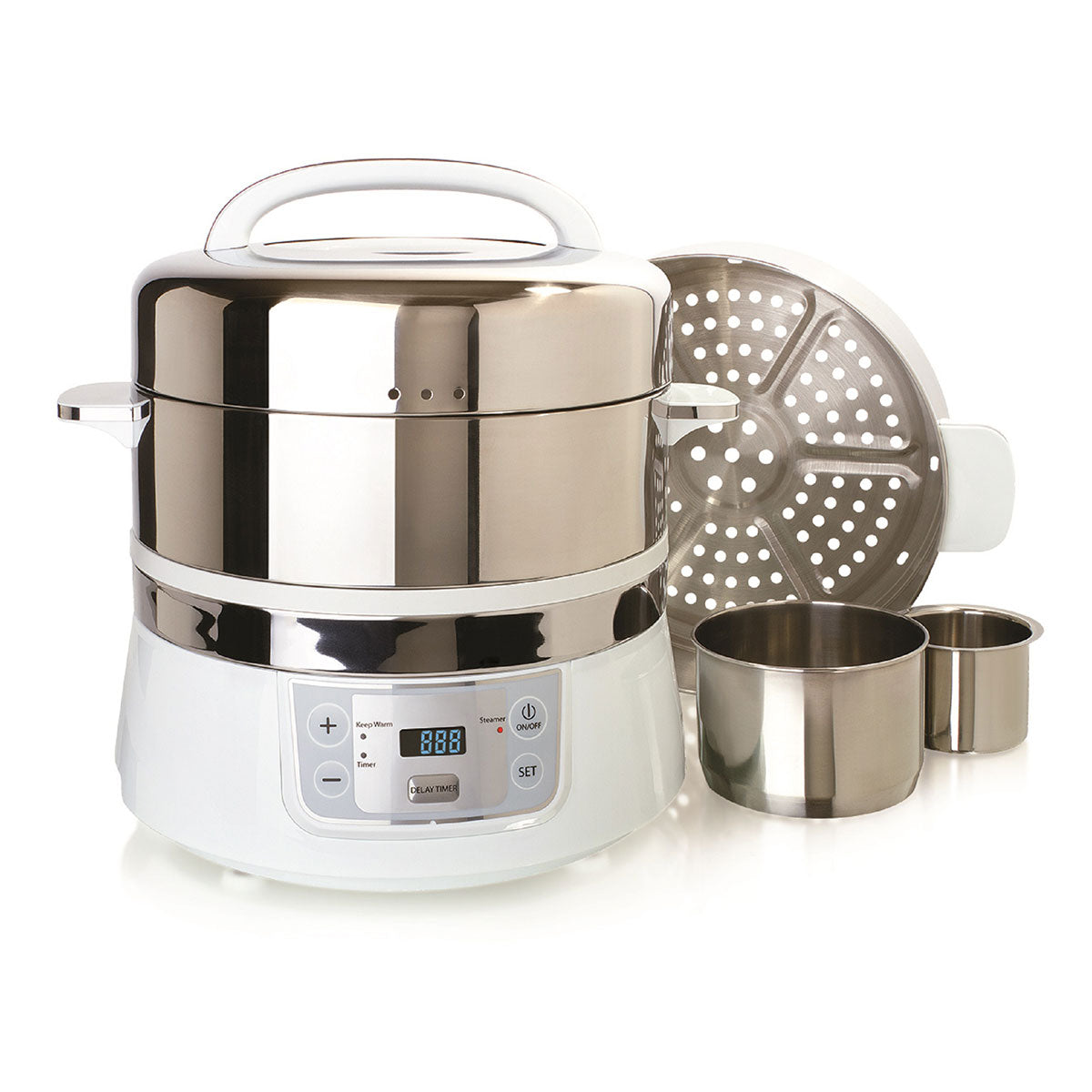 2-Tier Stainless Steel Electric Food Steamer