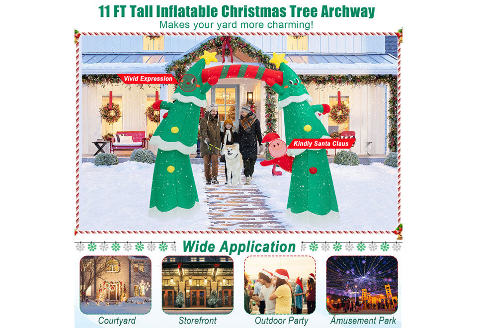 11-Ft. Inflatable Christmas Tree Archway