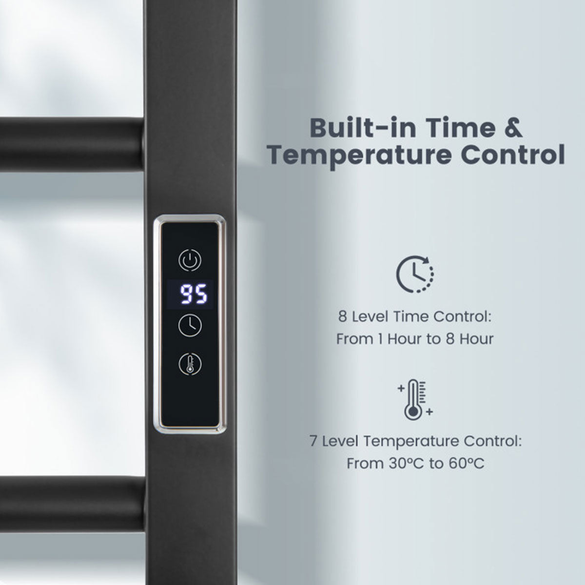 Towel Warmer Rack with LED Display