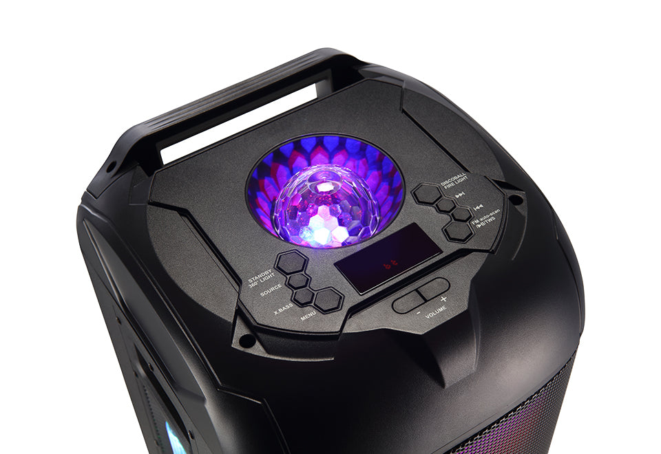 360° Portable Bluetooth Speaker With LED Party Lighting