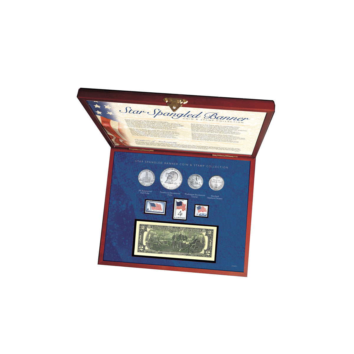 Star Spangled Banner Coin and Stamp Box Set
