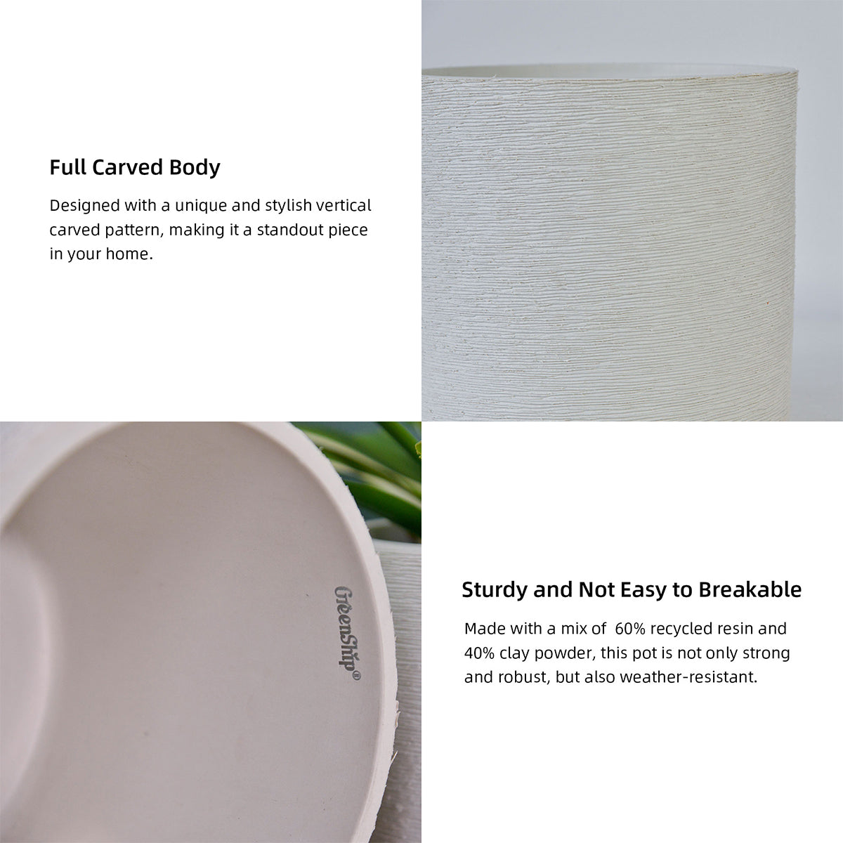 Self-Watering Cylinder Pot System for Indoor Plants (Set of 3)
