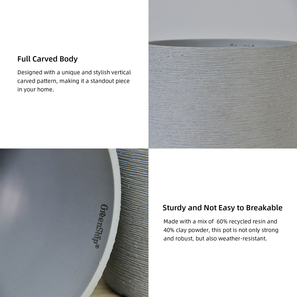 Self-Watering Cylinder Pot System for Indoor Plants (Set of 3)