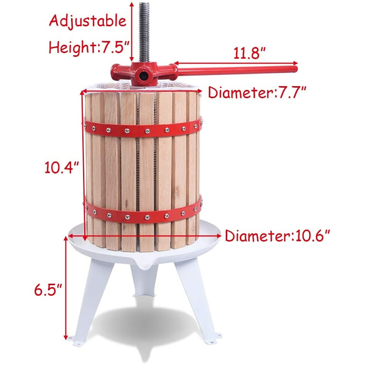 1.6 Gallon Fruit, Cider and Wine Press