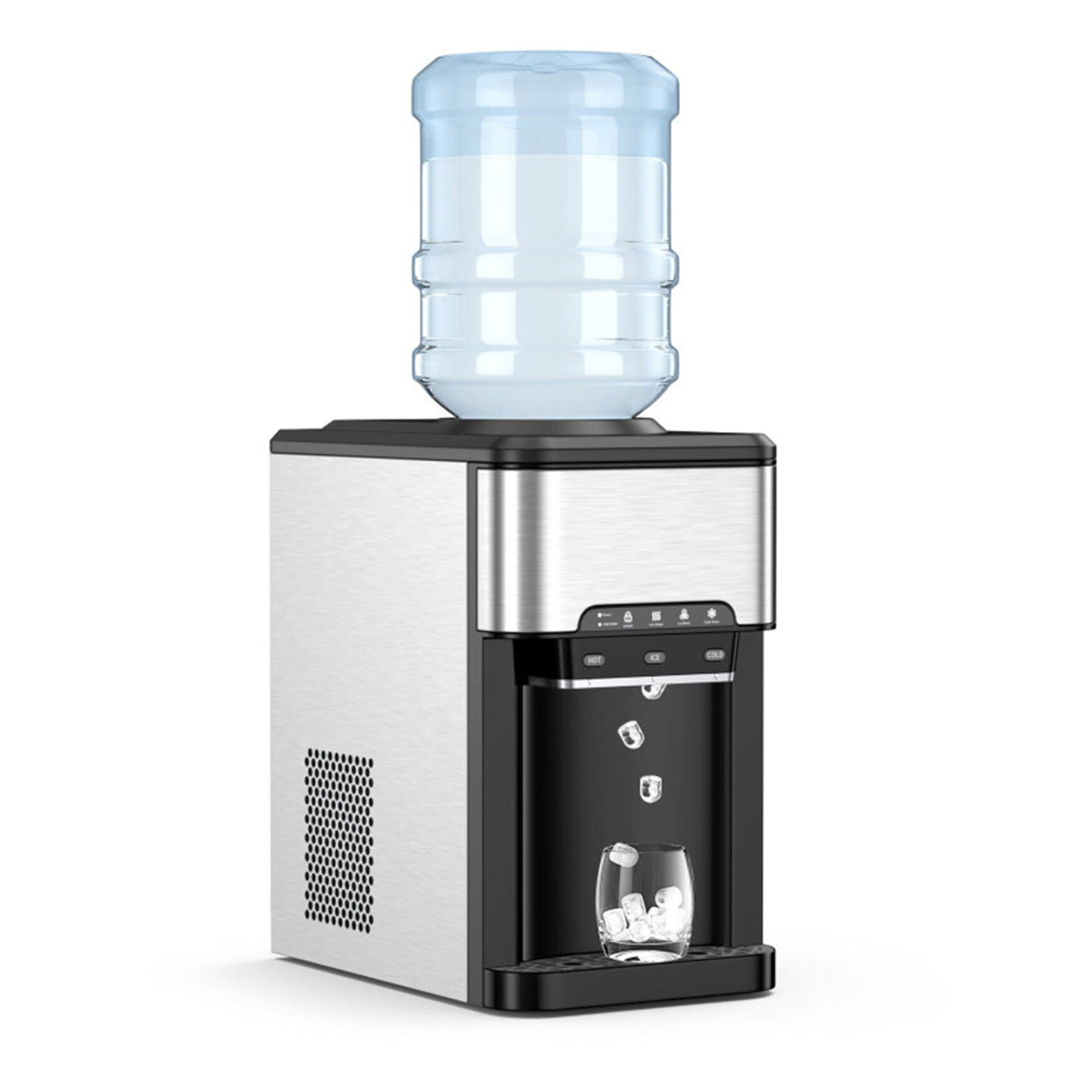3-in-1 Water Cooler with Built-In Ice Maker