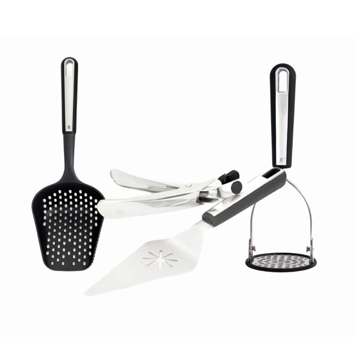 4-Piece Stainless Steel and Silicone Tool Set