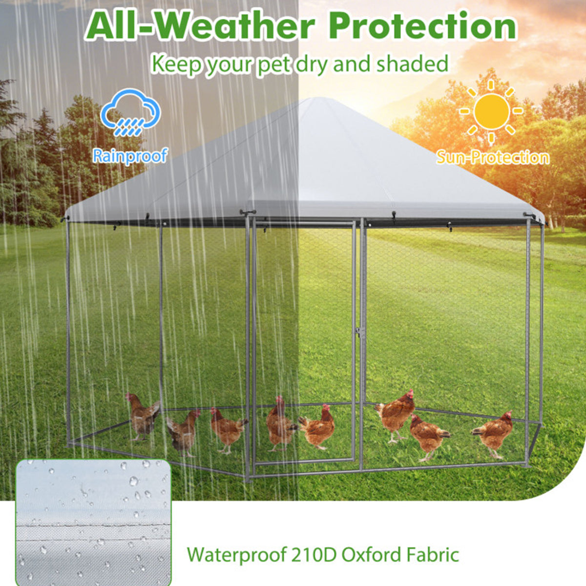 13' Wire Mesh Hexagonal Chicken Coop