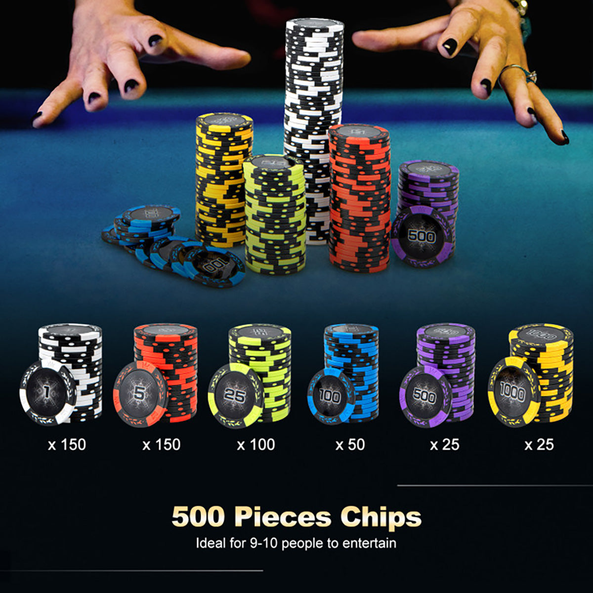 Texas Hold'em Poker Chip Set