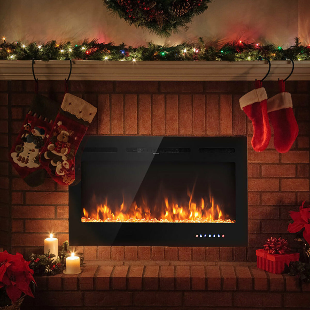 40'' Recessed Electric Fireplace