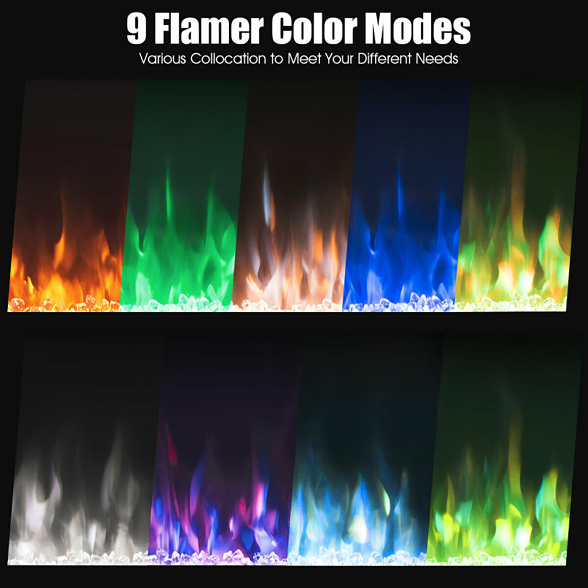 40'' Recessed Electric Fireplace