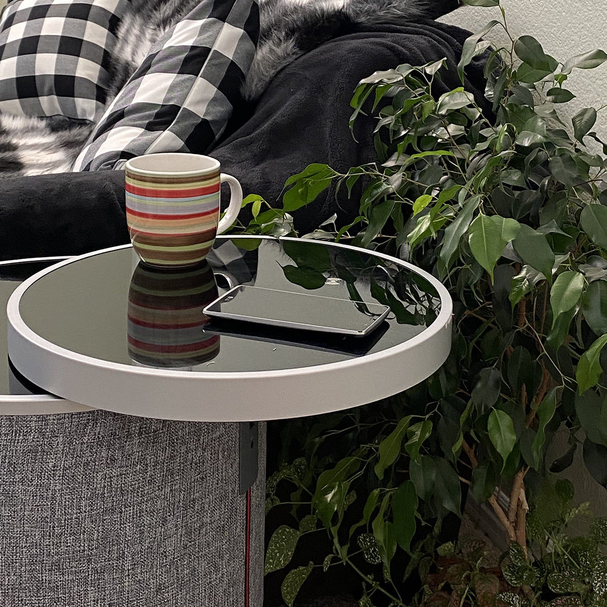 Swivel Top Bluetooth Speaker Side Table