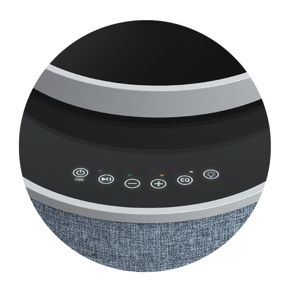 Swivel Top Bluetooth Speaker Side Table with Mood Lighting