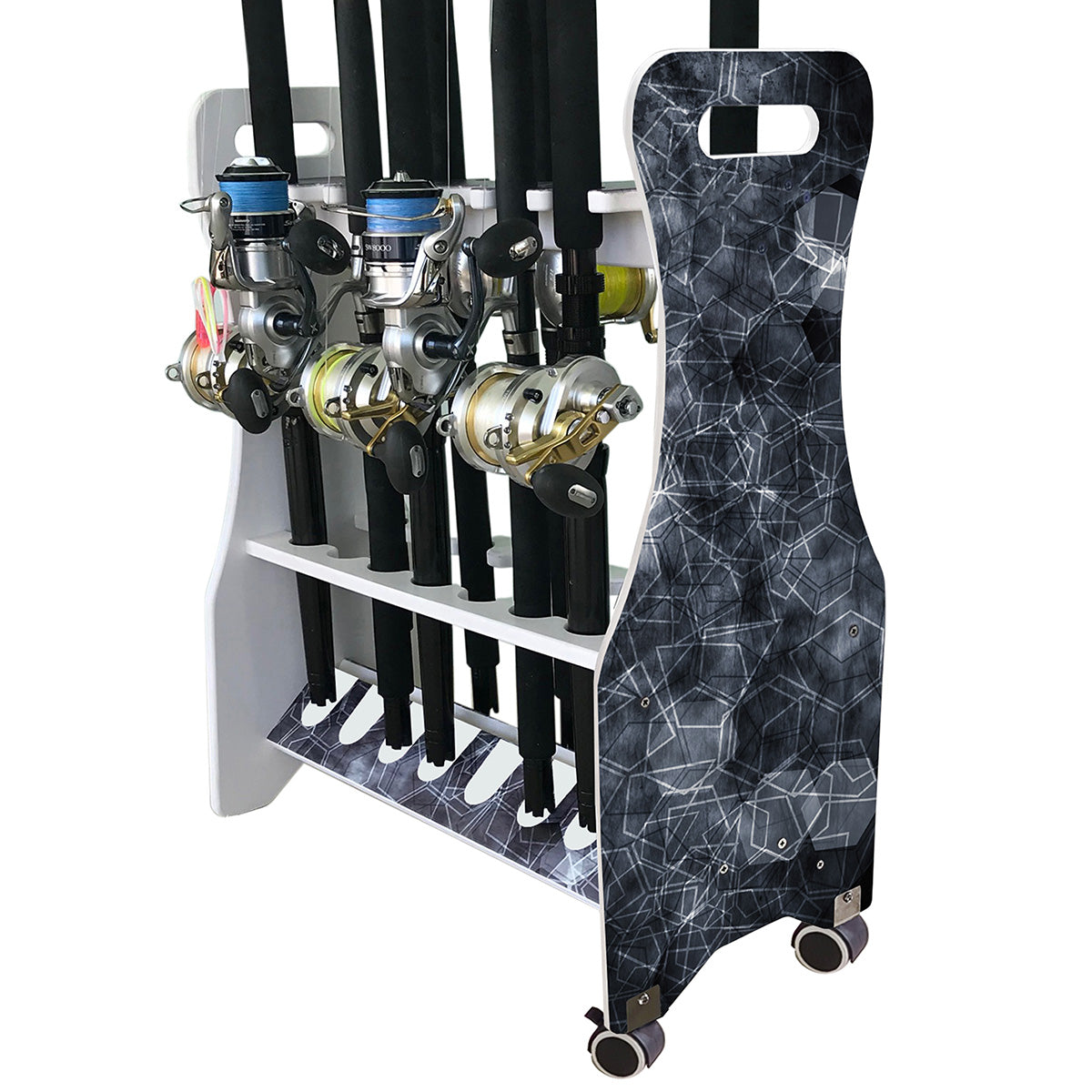 Waterproof Rolling 16 Fishing Rod Rack