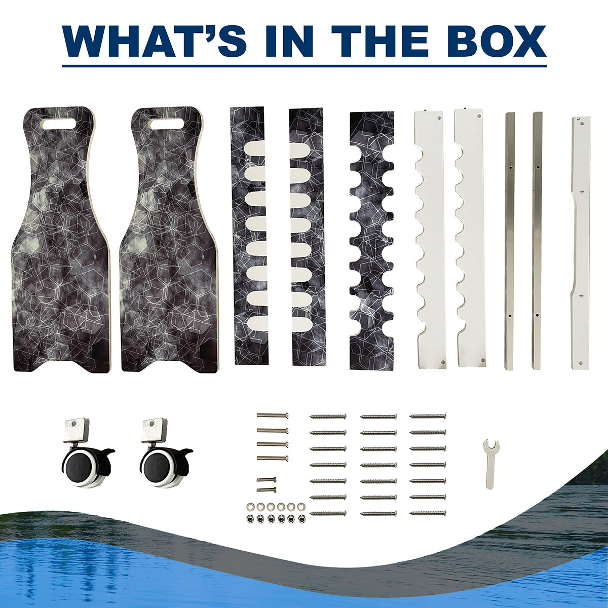Waterproof Rolling 16 Fishing Rod Rack