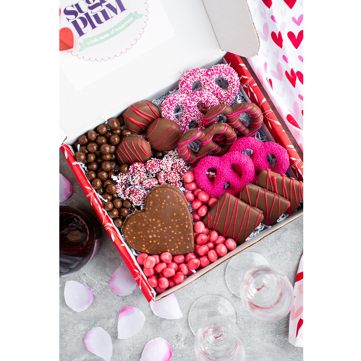 Sugar Plum Happy Valentine's Chocolate and Treats Box