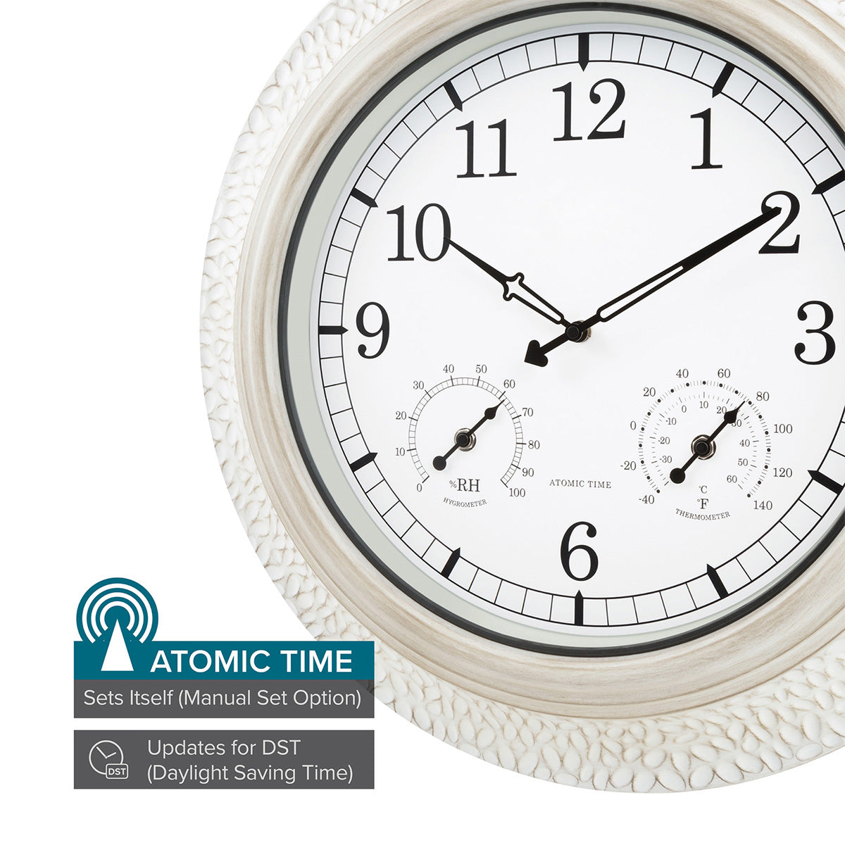 21'' Indoor-Outdoor Atomic Wall Clock