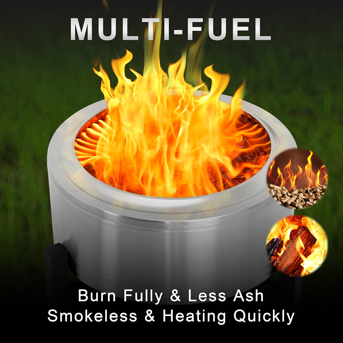27'' Outdoor Smokeless Wood-Burning Fireplace