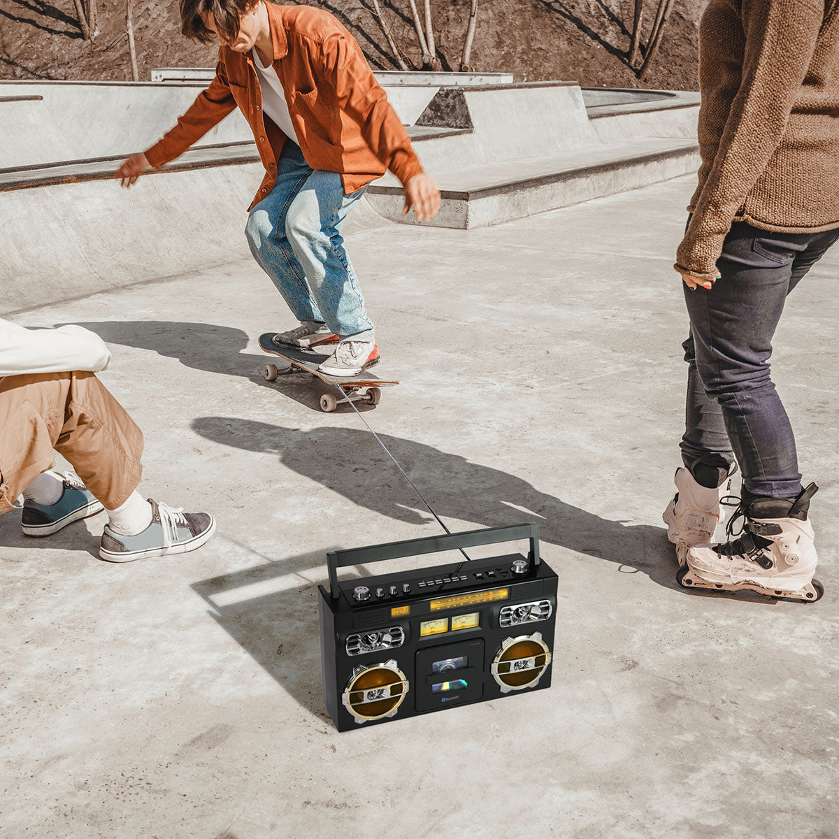 Retro Portable CD Boombox