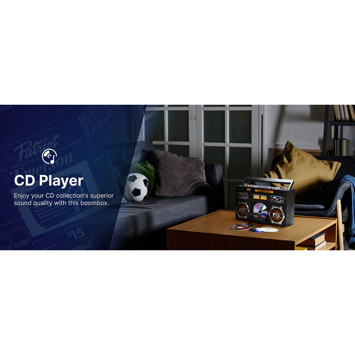 Retro Portable CD Boombox