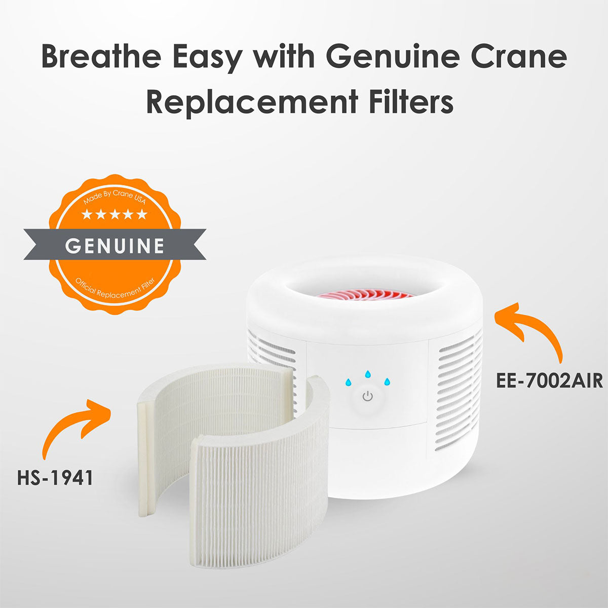 Replacement HEPA Filters for Compact Air Purifier