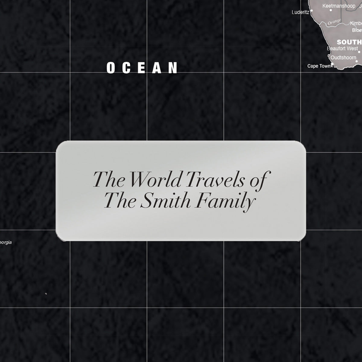 Urban Slate World Travel Map