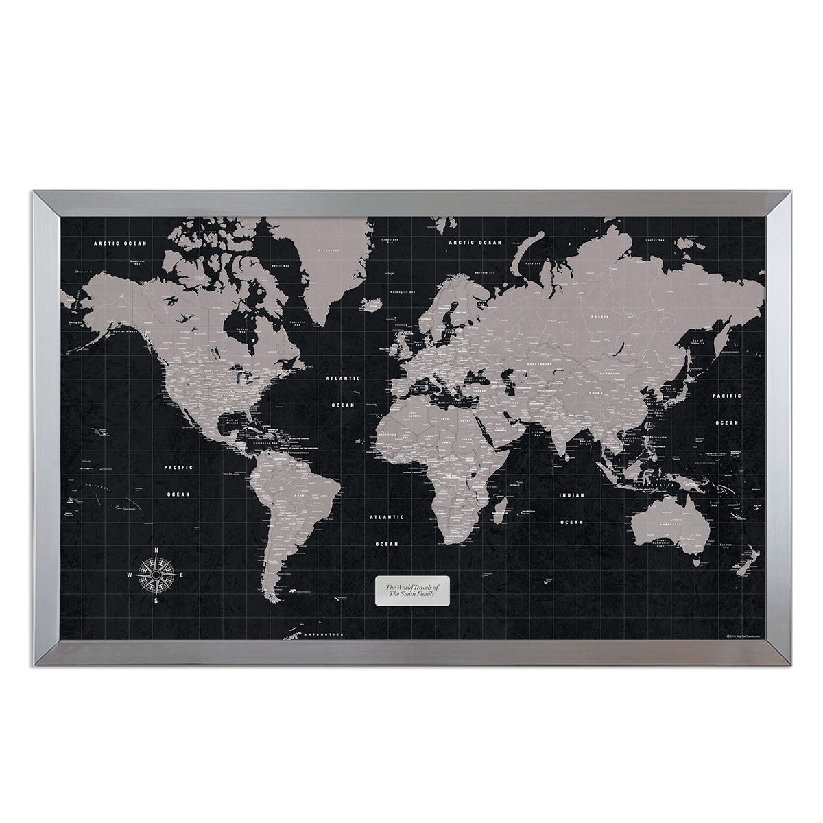 Urban Slate World Travel Map