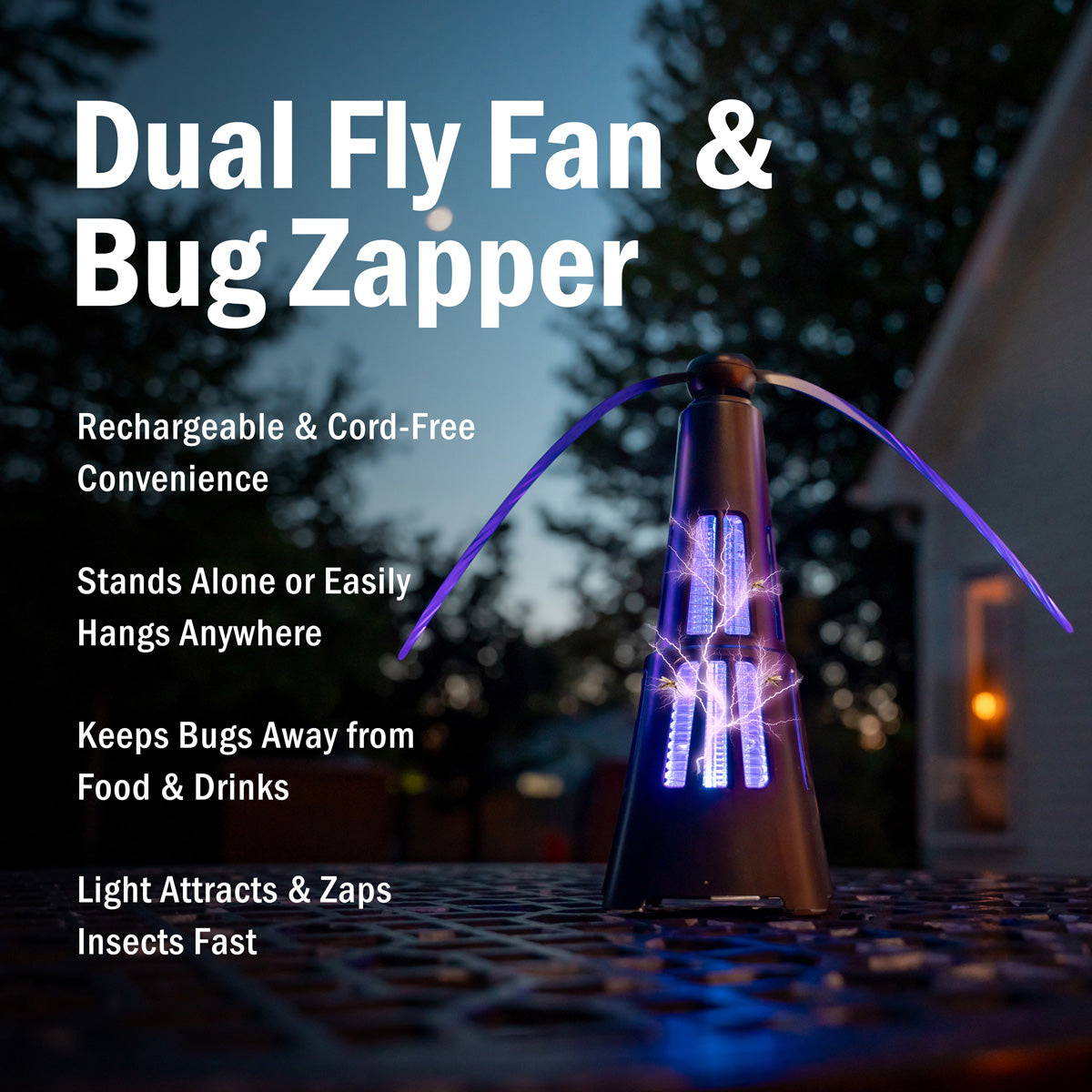 2-in-1 Fly Fan + Zapper (Set of 2)