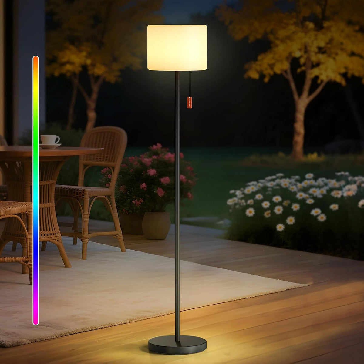 Solar Rechargeable LED Outdoor Floor Lamp