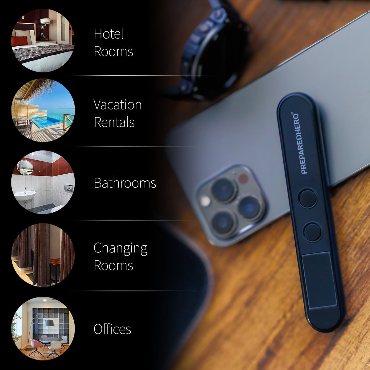 3-in-1 Hidden Camera, GPS and Bug Detector