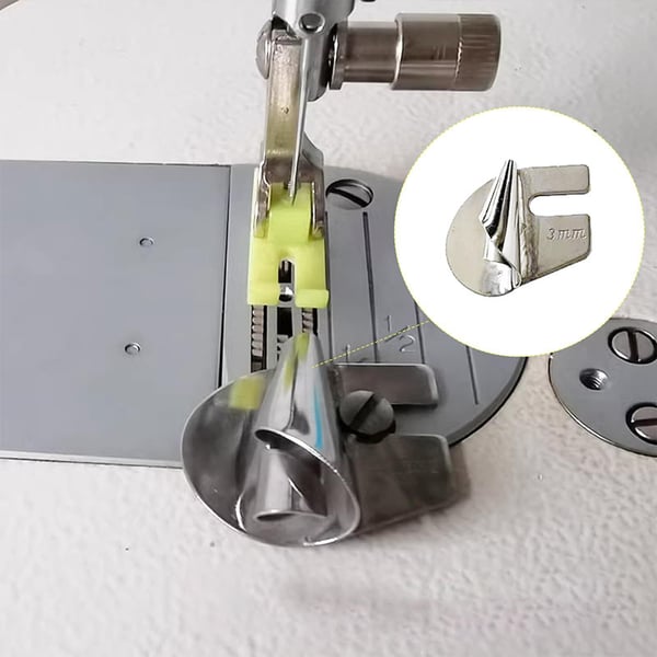 Rolled Hem Presser Foot with Stainless Steel Curl and Multiple Sizes