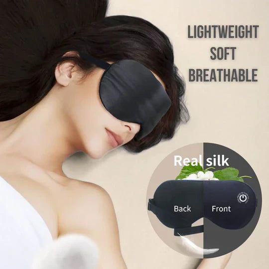 Rechargeable Heated Eye Mask with 3 Heat Modes and Removable Silk Cover