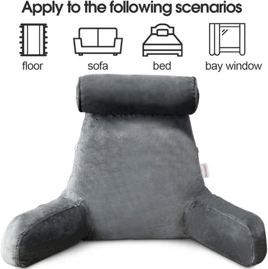 Ultra Plush Reading Bed Pillow with Arm and Back Support