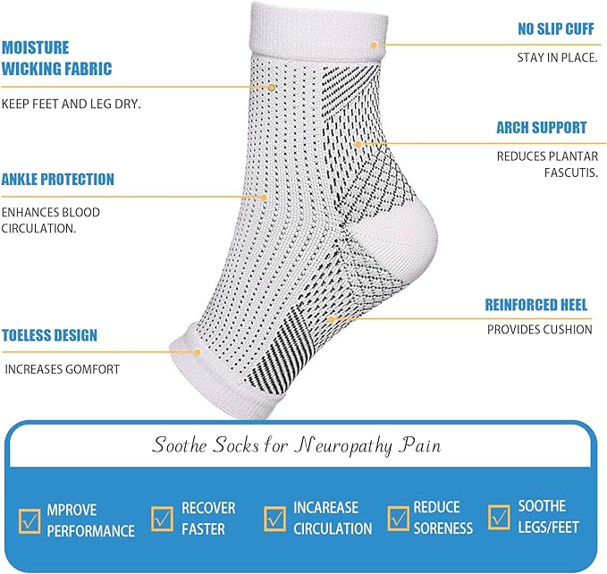 4 Pairs of Therapy Socks For Men and Women