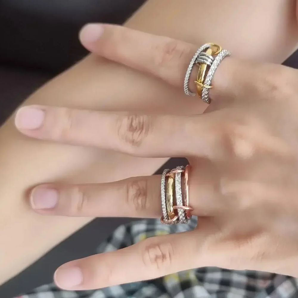 Trendy Gold Stackable Rings